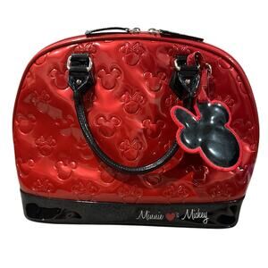 Disney Loungefly Minnie ♥’s Mickey Embossed Patent Handbag - Discontinued